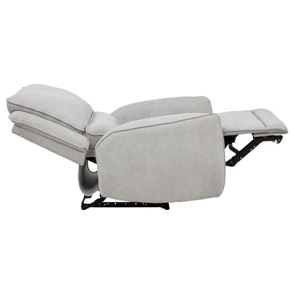 Sylmar Chenille Upholstered Power Recliner Dove Grey