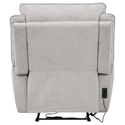Sylmar Chenille Upholstered Power Recliner Dove Grey