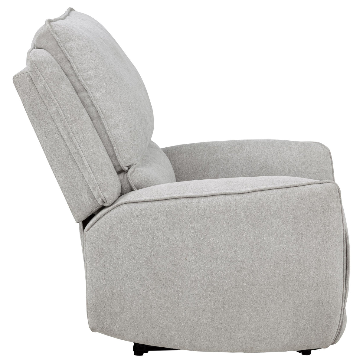 Sylmar Chenille Upholstered Power Recliner Dove Grey