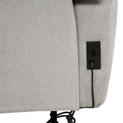 Sylmar Chenille Upholstered Power Recliner Dove Grey