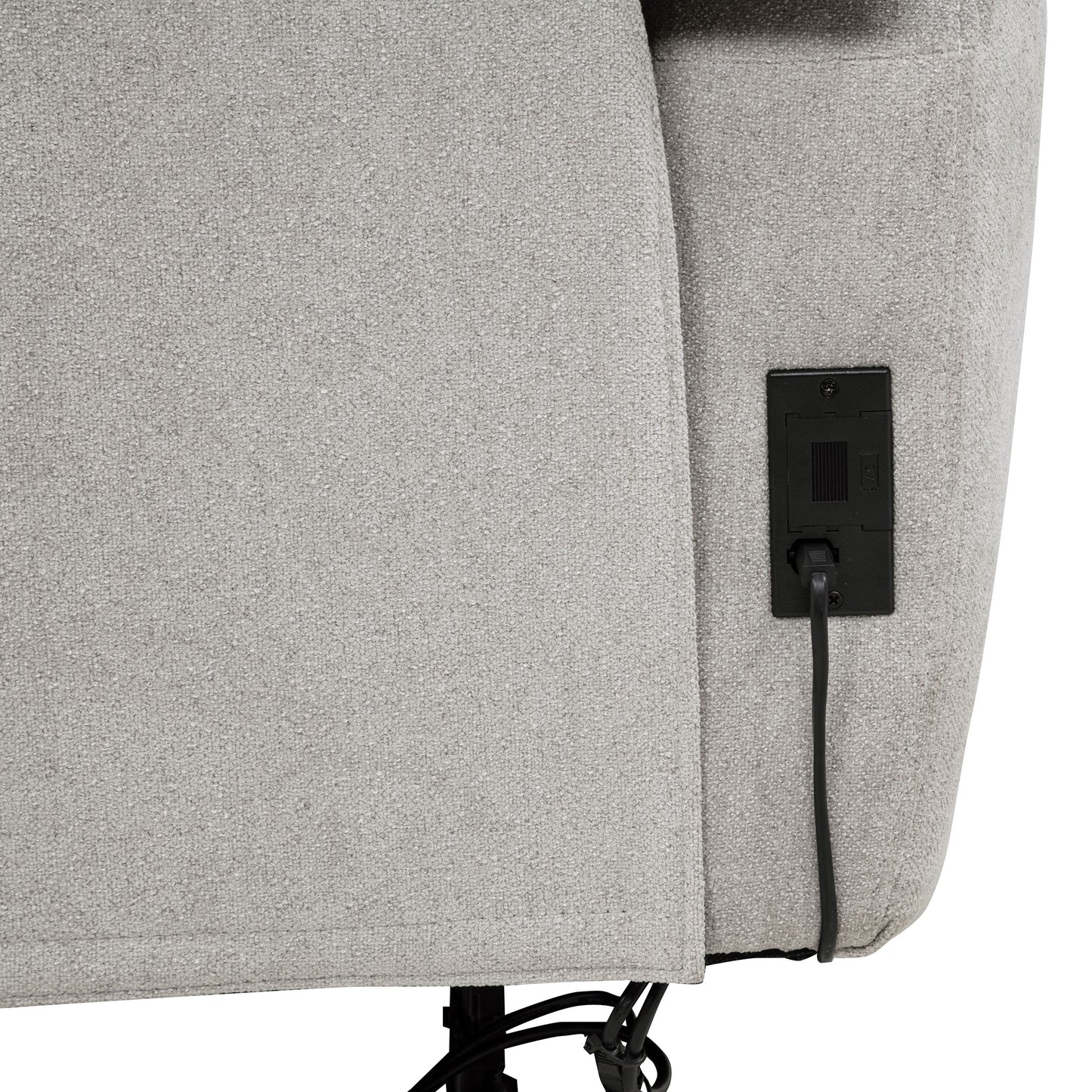 Sylmar Chenille Upholstered Power Recliner Dove Grey