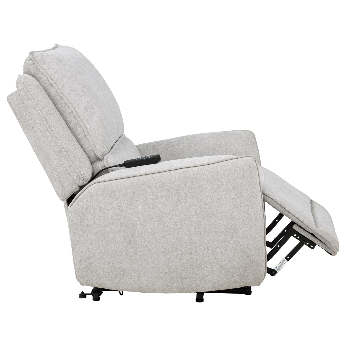 Sylmar Chenille Upholstered Dual Power Lift Recliner Dove Grey
