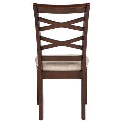 Barton 5-piece Round Wood Dining Table Set Dark Brown