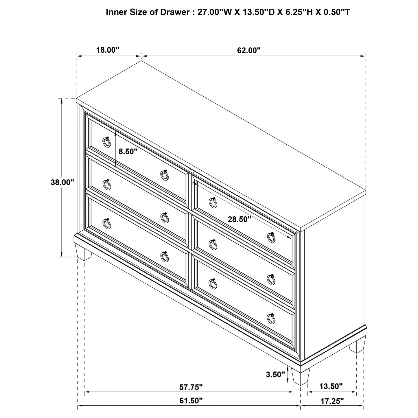 Pembroke 5-piece California King Bedroom Set Washed Oak