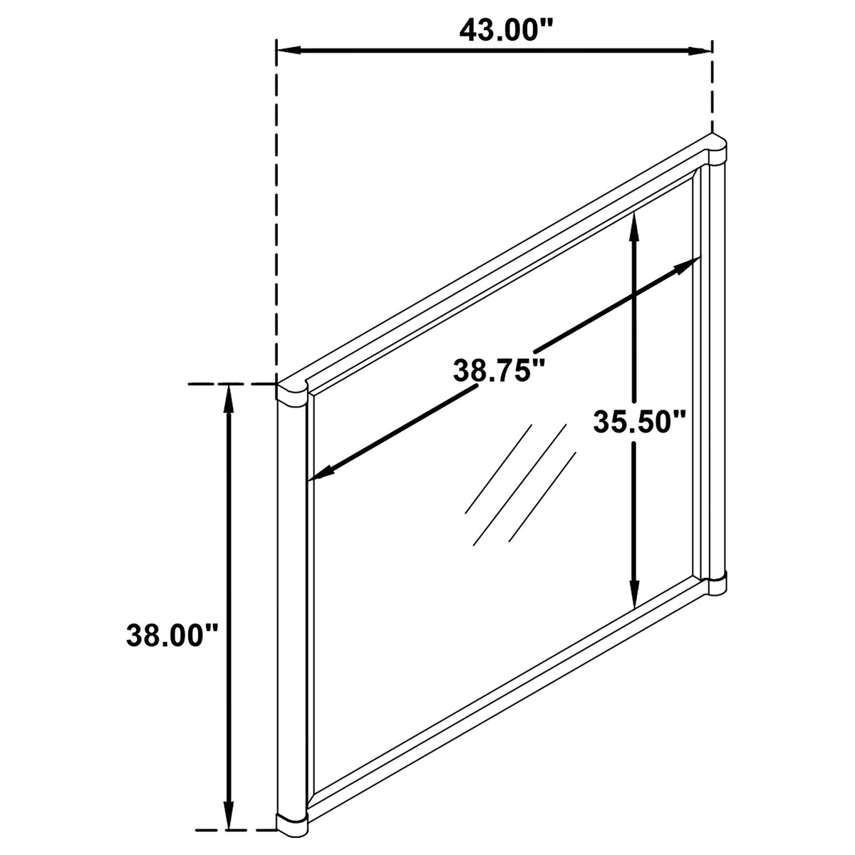 Gracemont Dresser Mirror White
