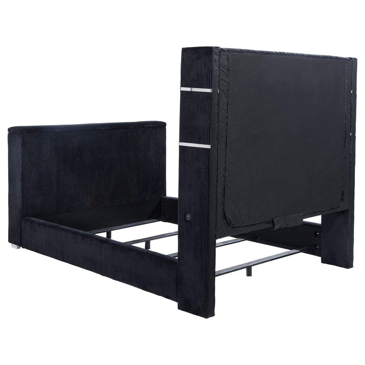 Tisdall California King Flame Visualizer TV Bed Black