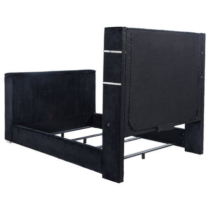 Tisdall California King Flame Visualizer TV Bed Black