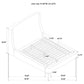 Rennes Upholstered Queen Wingback Platform Bed Grey