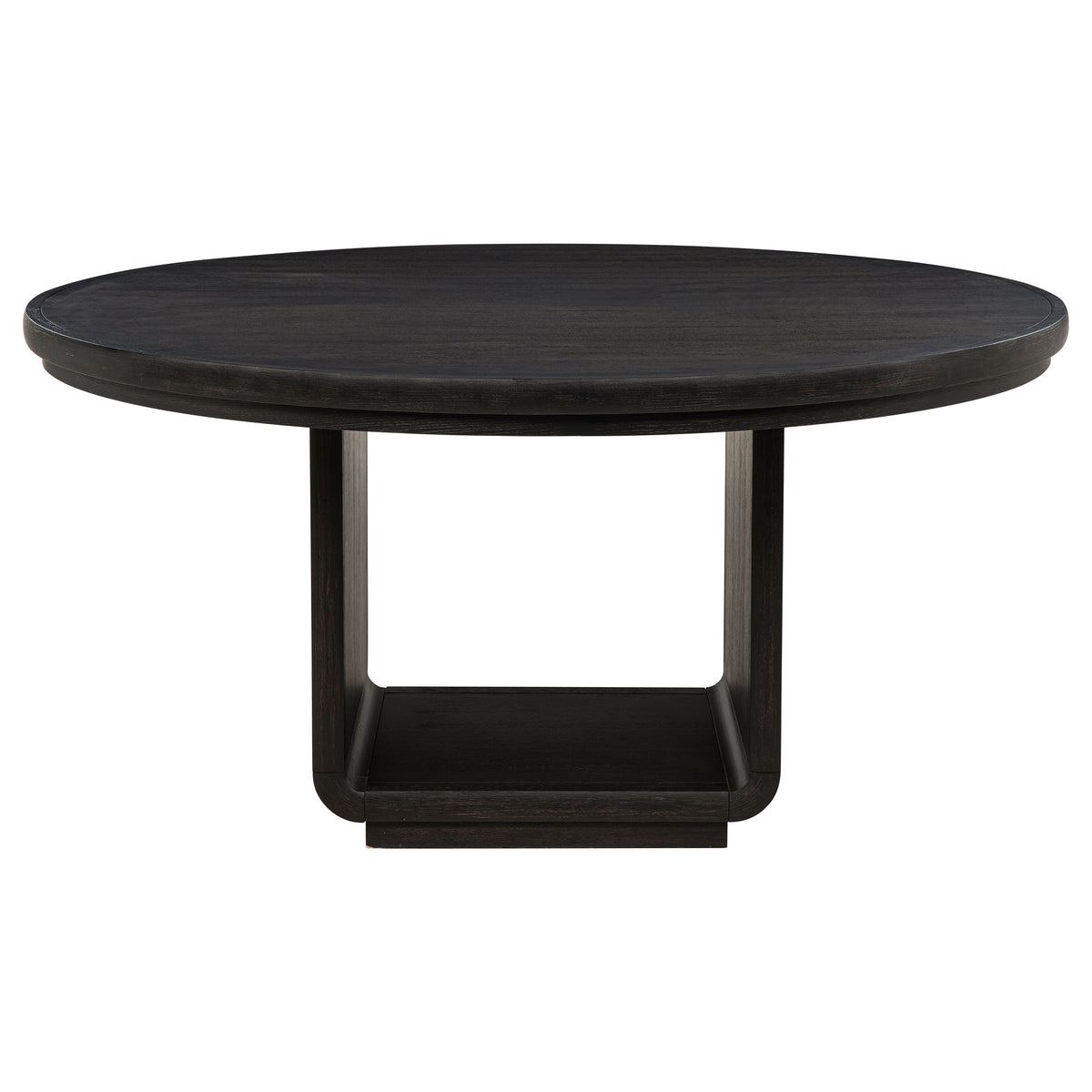 Leandro 7-piece Round Dining Table Set Burnished Black