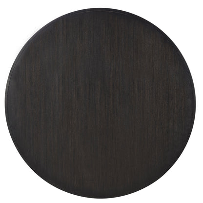 Leandro 7-piece Round Dining Table Set Burnished Black