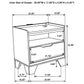 Henderson 1-drawer LED Nightstand Bedside Table Medium Oak