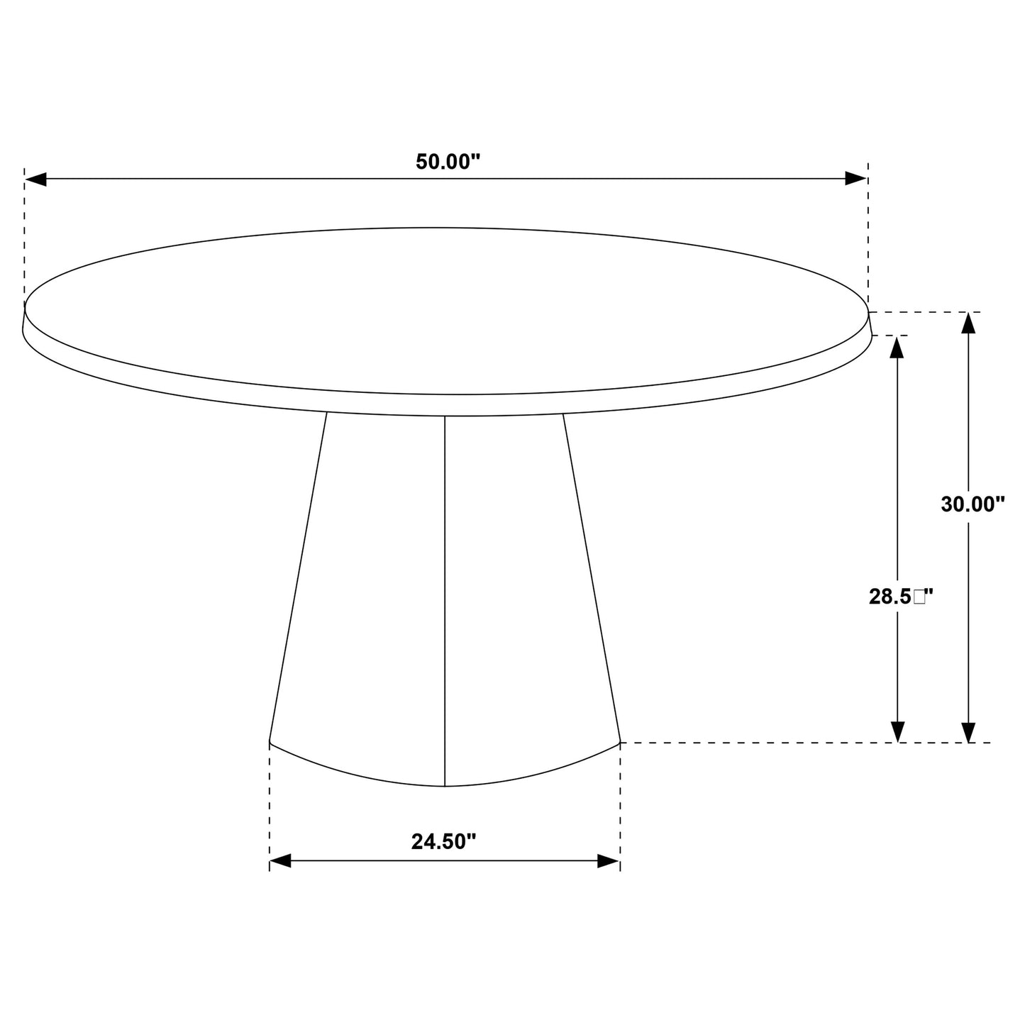 Franklin 50-inch Round Dining Table Grey and Dark Oak