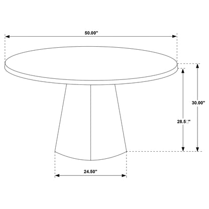 Franklin 5-piece 50-inch Round SmartTop™ Dining Set Grey and Dark Brown