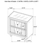 Lorient 2-drawer LED Nightstand with USB Ivory and Camel