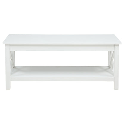 Skyview 2-piece Rectangular Lift Top Coffee Table Set White