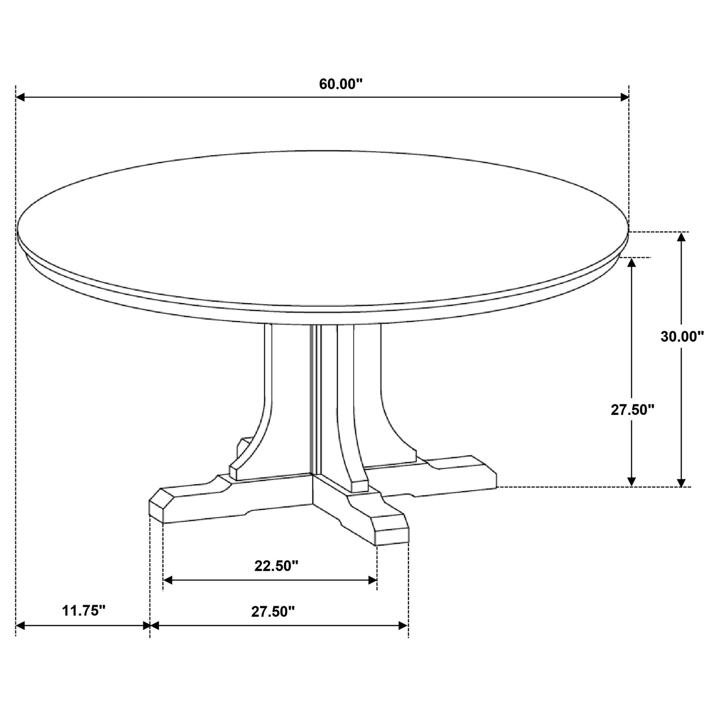 Hartville 7-piece Round Dining Table Set Natural Light Brown