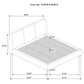 Mokena 46-inch Upholstered California King Platform Bed Taupe