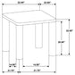Castlewood Engineered Wood Accent Side End Table Brown Oak