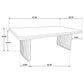 Adina Rectangular Wood Coffee Table Distressed Light Brown
