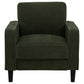 Ruth 3-piece Fabric Upholstered Track Arm Sofa Matcha Green