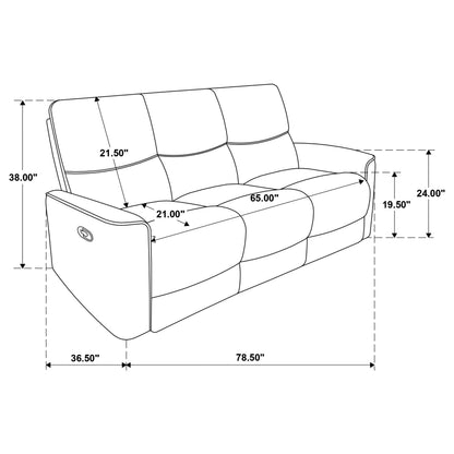 Navarro 2-piece Upholstered Reclining Sofa Set Dark Brown