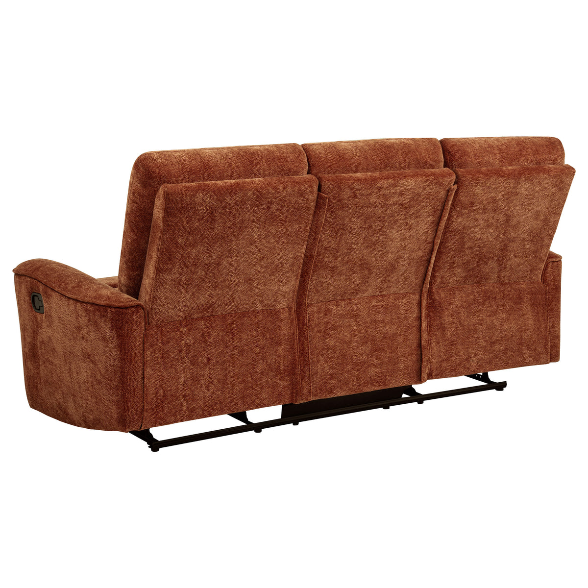 Navarro 2-piece Upholstered Reclining Sofa Set Burnt Orange