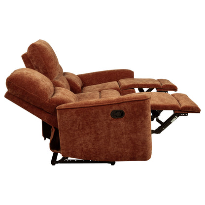 Navarro 2-piece Upholstered Reclining Sofa Set Burnt Orange