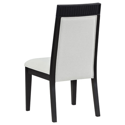 Brookmead Dining Side Chair Ivory and Black (Set of 2)