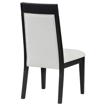 Brookmead Dining Side Chair Ivory and Black (Set of 2)