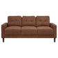 Bowen II 2-piece Fabric Upholstered Track Arm Sofa Set Rust