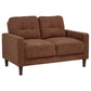 Bowen II 2-piece Fabric Upholstered Track Arm Sofa Set Rust