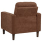 Bowen II Fabric Upholstered Track Arm Accent Chair Rust