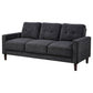Bowen II Fabric Upholstered Track Arm Sofa Steel Grey