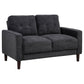 Bowen II 2-piece Upholstered Track Arm Sofa Set Steel Grey