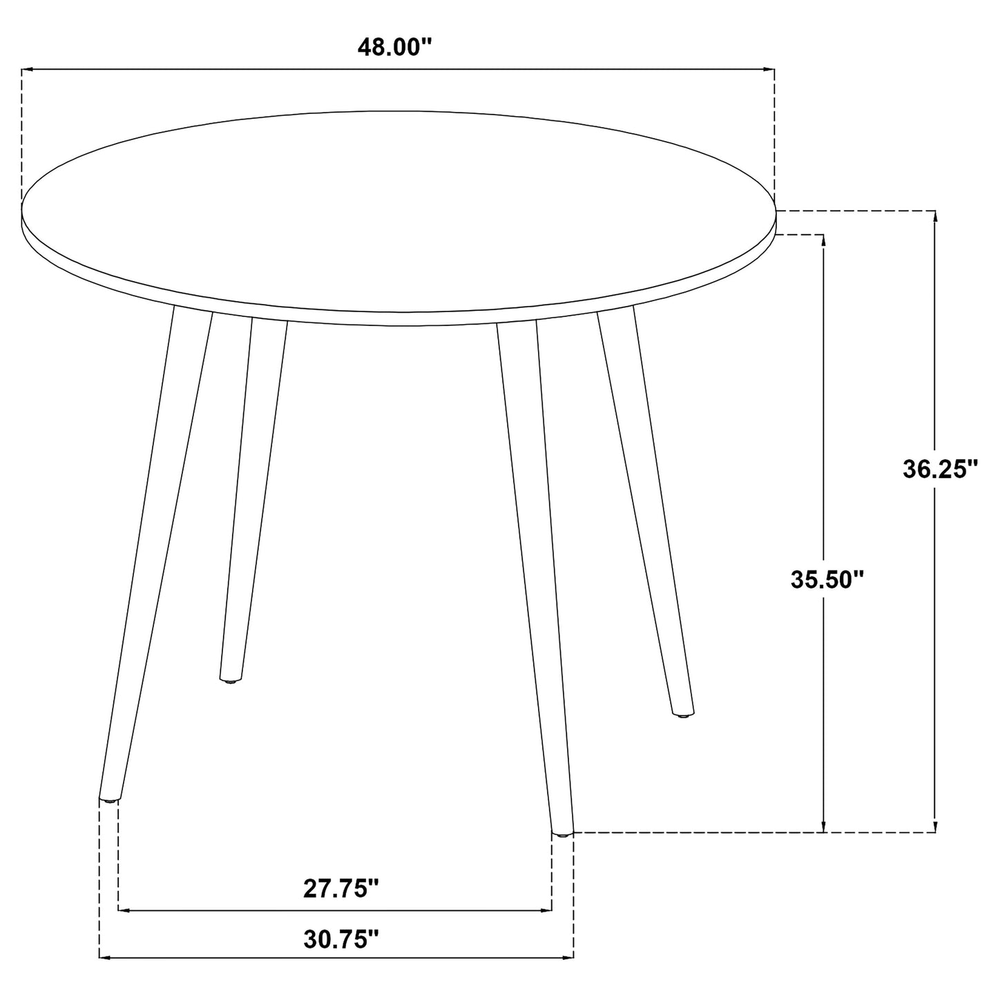 Andrews 5-piece Round Counter Dining Set Light Ash and Black
