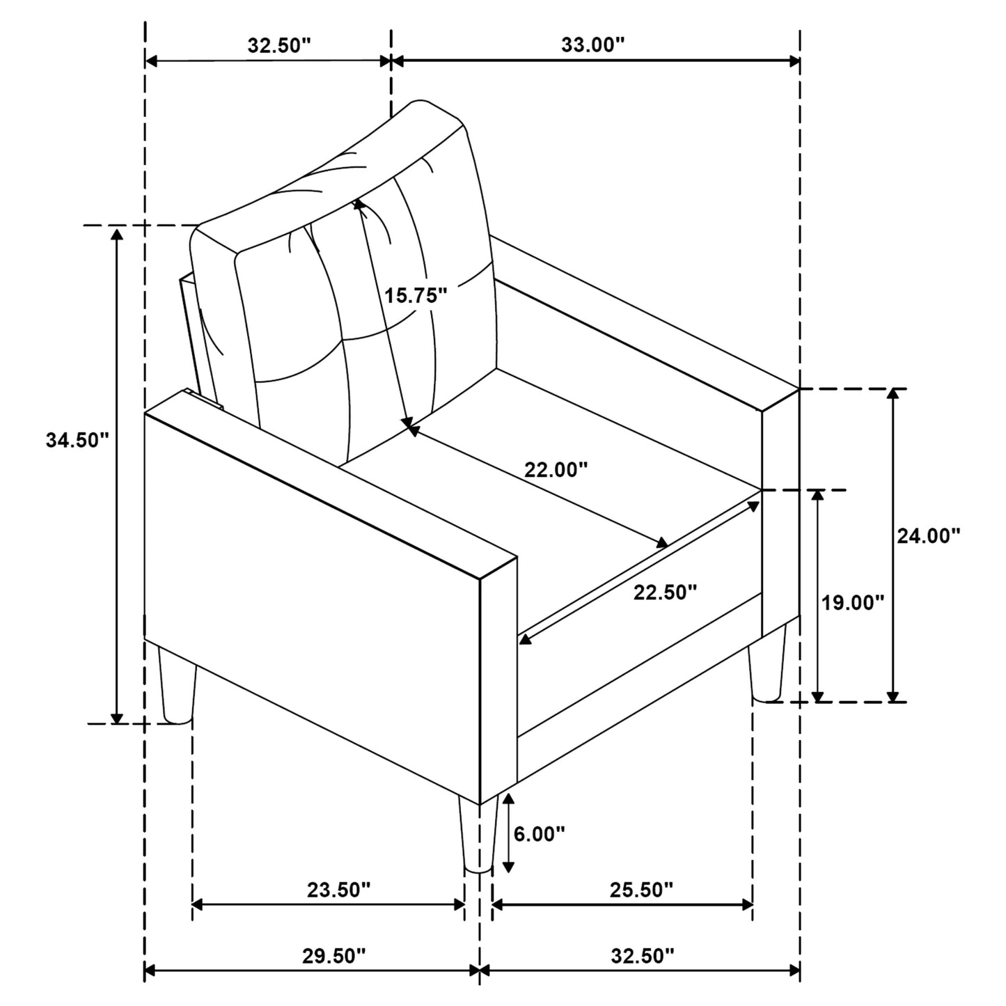 Bowen II 3-piece Upholstered Track Arm Sofa Set Steel Grey