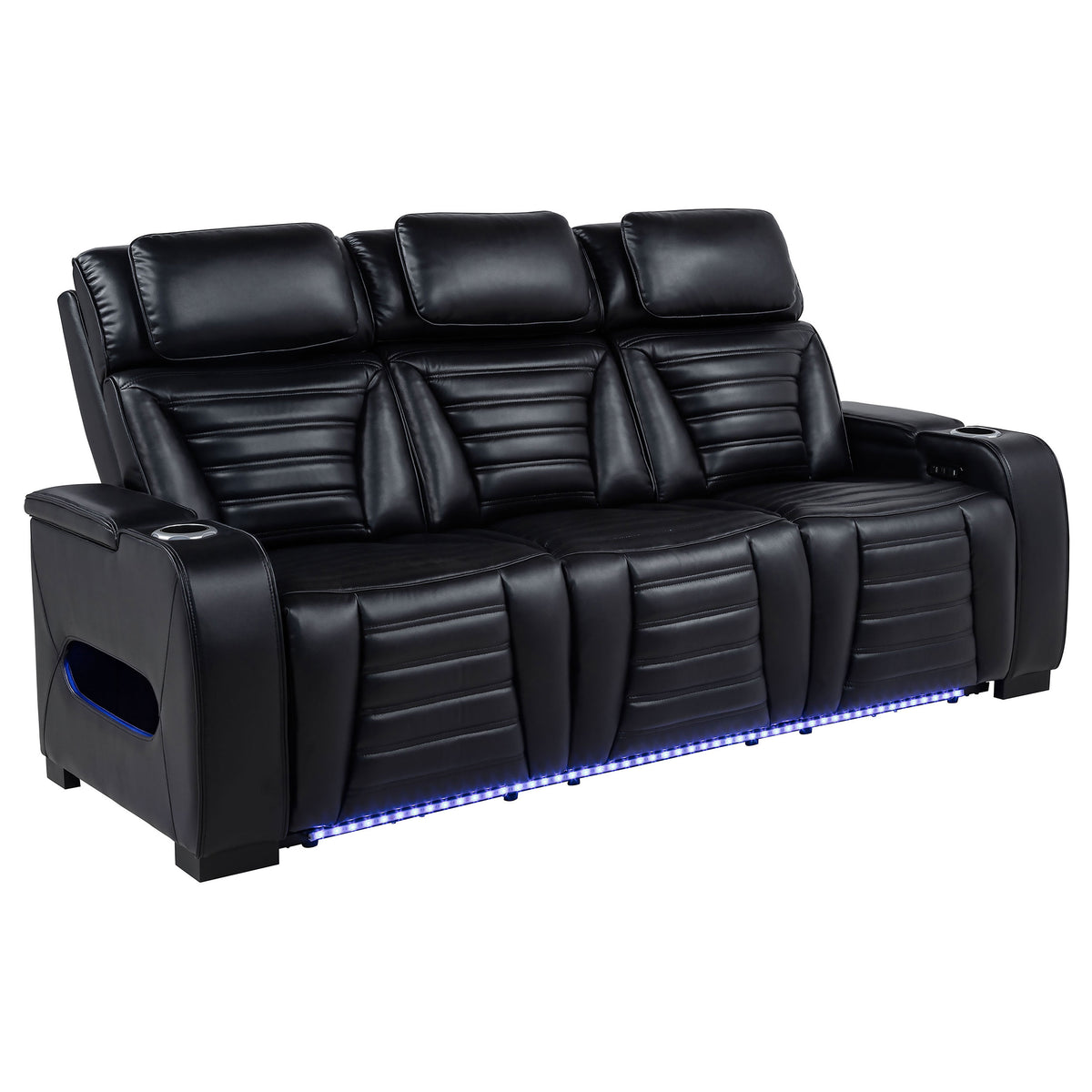Zuma 2-Piece Dual Power Reclining Sofa Set with Bluetooth Black