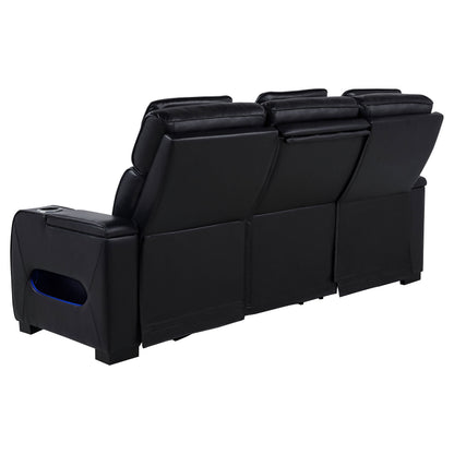 Zuma 2-Piece Dual Power Reclining Sofa Set with Bluetooth Black