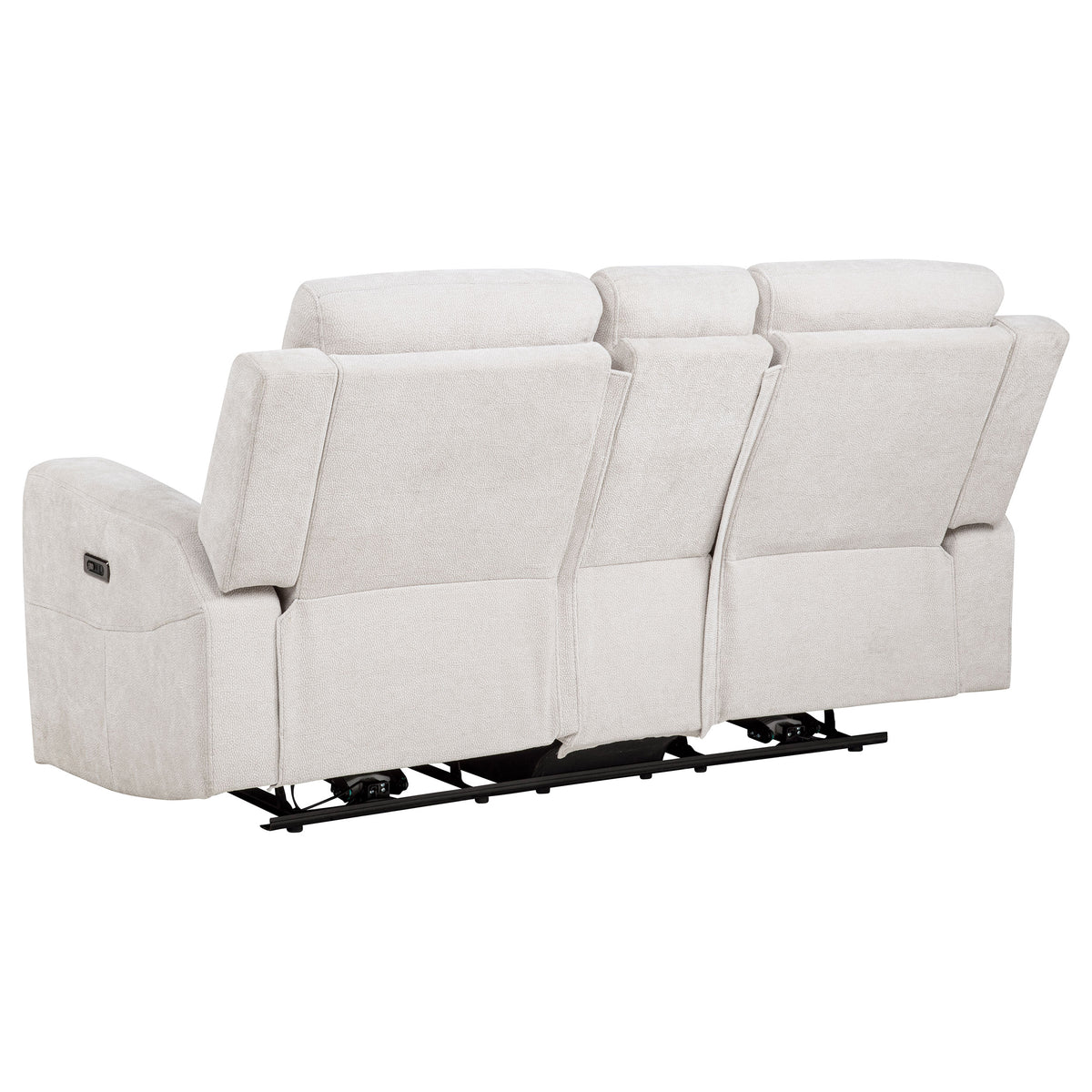 Kennett 3-piece Chenille Power Reclining Sofa Set Ivory
