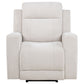 Kennett Chenille Upholstered Power Recliner Chair Ivory