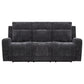 Kennett Chenille Upholstered Power Reclining Sofa Dark Grey