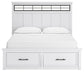 Ashbryn California King Panel Storage Bed with Mirrored Dresser