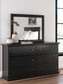 Maribel Twin Panel Bed with Mirrored Dresser and Nightstand