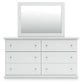 Bostwick Shoals Full Panel Bed with Mirrored Dresser and Nightstand