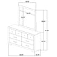 Arielle 6-drawer Bedroom Dresser with Mirror Light Oak