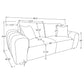 Burnett 4-piece Chenille Upholstered Sofa Set Ivory