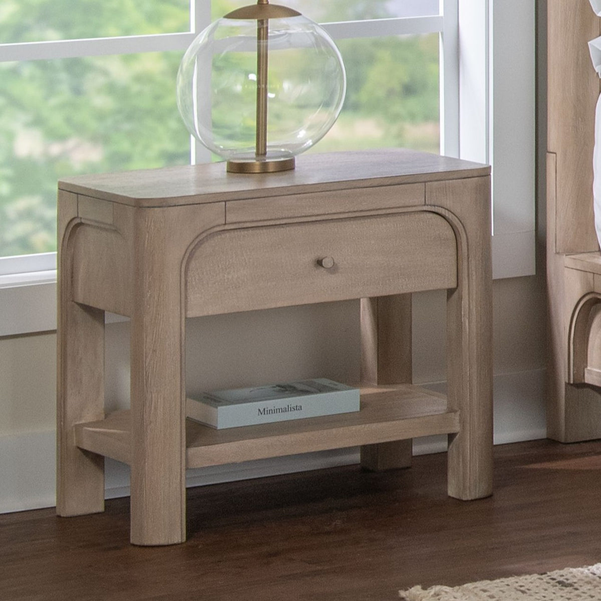 Solano 1-drawer Nightstand Bedside Table Weathered Mango