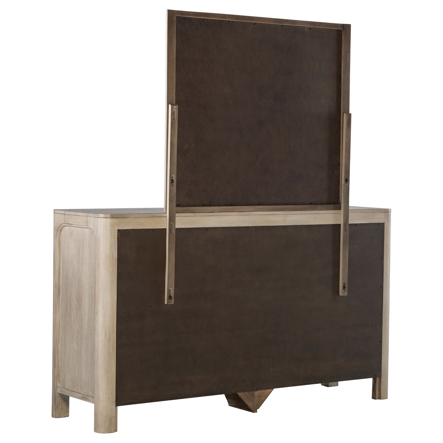 Solano 9-drawer Bedroom Dresser with Mirror Weathered Mango
