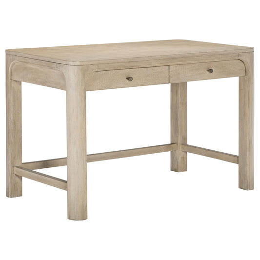 Solano 2-drawer Makeup Table Vanity Desk Weathered Mango