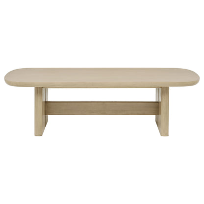 Kailani Coastal Rectangular Cocktail Coffee Table Beige Oak